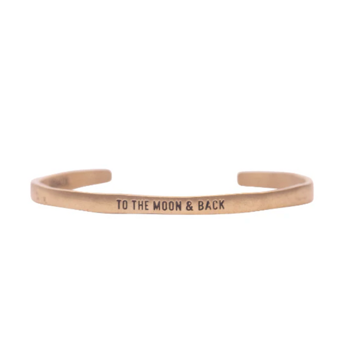 To the Moon and Back- Brass Cuff