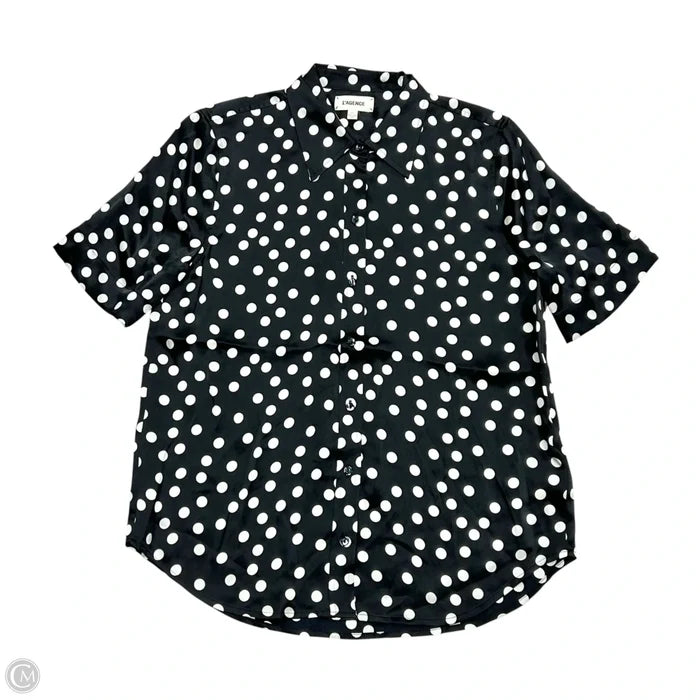 Top Short Sleeve By L Agence In Black & White, Size: Xs