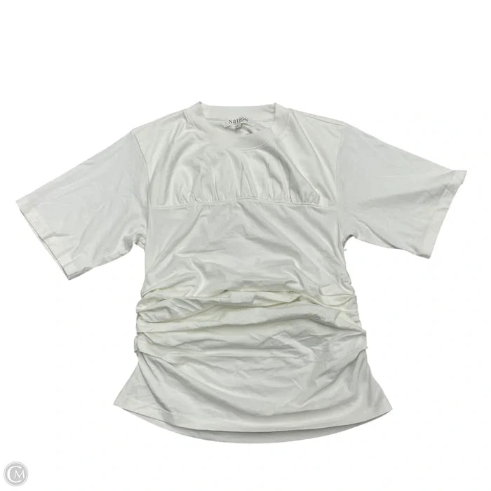 Top Short Sleeve By Nation In White, Size: M