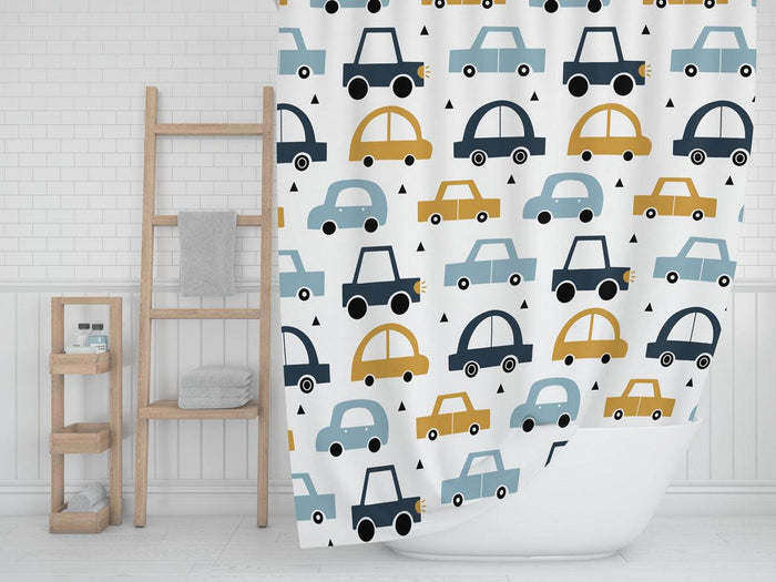Boys Shower Curtain Boys Shower Curtain Transport Cars, Boys Bathroom Decor & Accessories | Pippa + June, Boys Bathroom Decor | Pippa + June