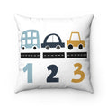 Boys Throw Pillow Transport Cars, Boys Bedding, Boys Nursery Decor and Accessories, Made in the USA | Pippa + June
