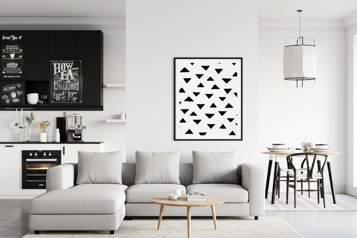 Modern Art Print Print Black White Abstract Geometric, Modern Wall Decor, Wall Art, Wall Prints, Made in the USA | Pippa + June