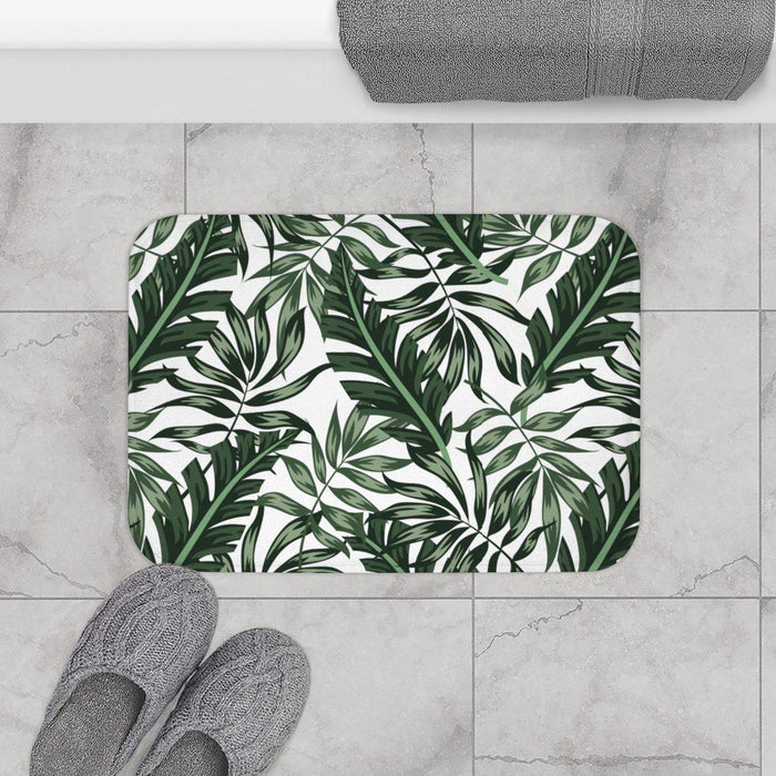 Hawaiian Tropical Bath Mat, Palm Tree Bath Rug, Tropical Bath Mat, Bathtub Mat, Shower Mat, Bathroom Bath Mat