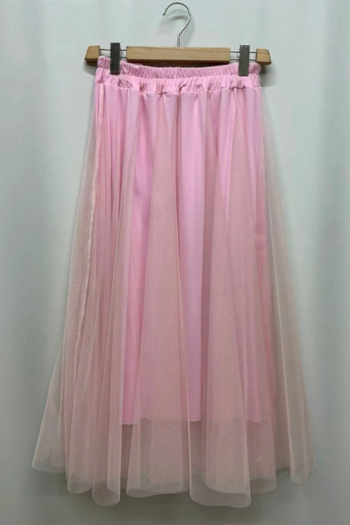 Style the Tulle Pleated Midi Skirt exclusively at Born To Glam