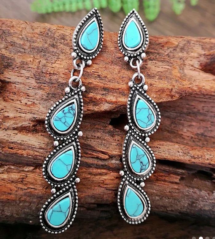 Turquoise Teardrop Earrings