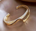 Twisted Resin & Gold Cuff Bracelet