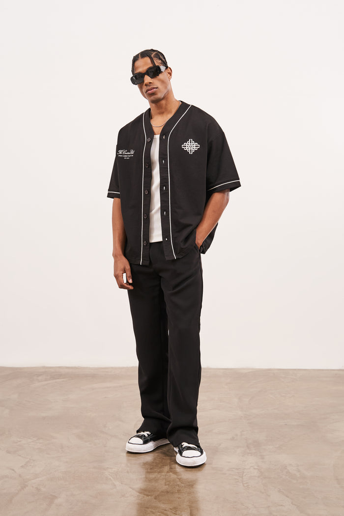ULTIMATE SPLIT HEM SMART PANT - BLACK