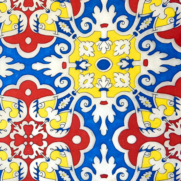 UNDERGLAZE DECAL TRANSFER  - MULTI-COLOUR PATTERN