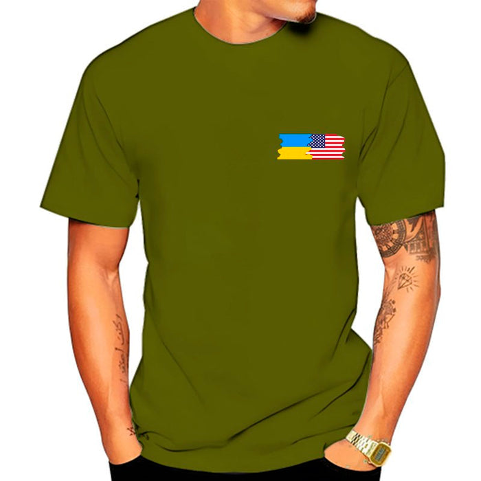 USA+UKRAINE FLAGS, T-shirt