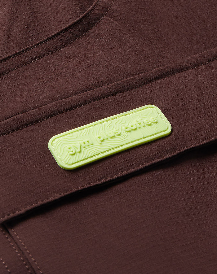 Utility Skort in Mocha Bean