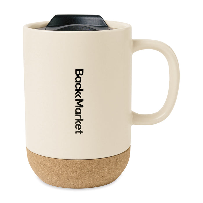 Valo Ceramic Lidded Mug - 14 Oz.