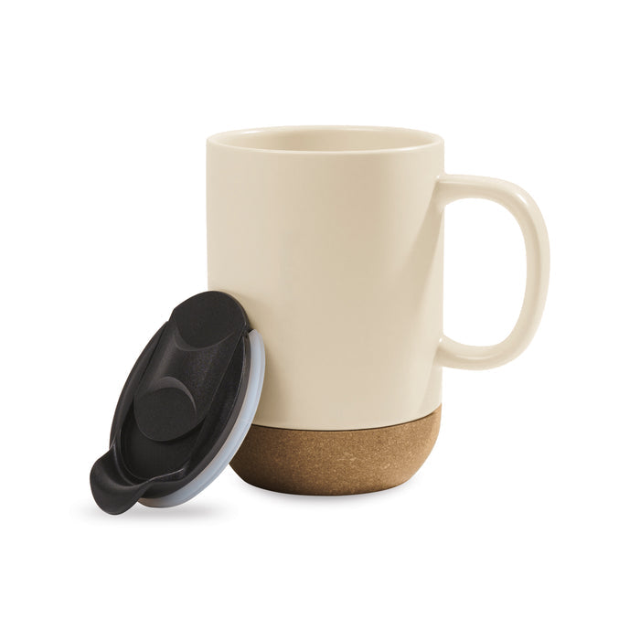 Valo Ceramic Lidded Mug - 14 Oz.