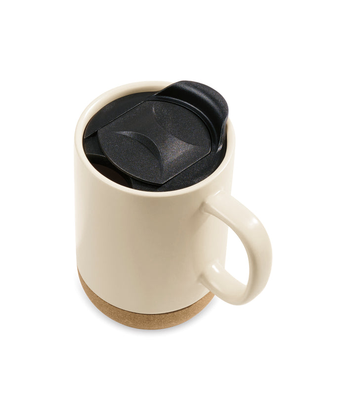 Valo Ceramic Lidded Mug - 14 Oz.