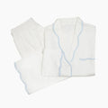 Vandy Scalloped Pajama Set - Blue