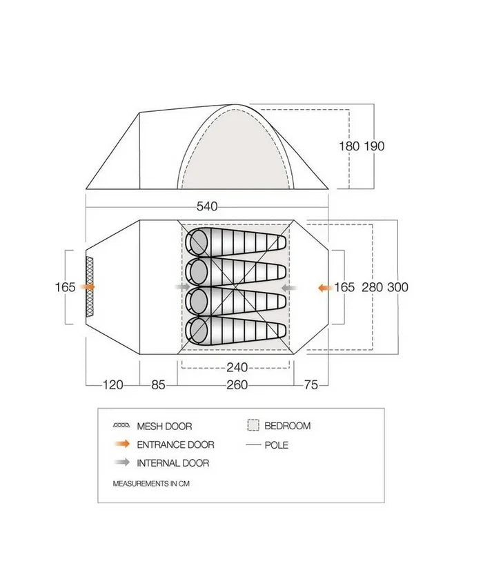Vango Mokala 450 4-Man Tent
