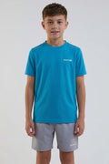 Velocity Boys Training Shorts & T-Shirt Set - Blue/Grey