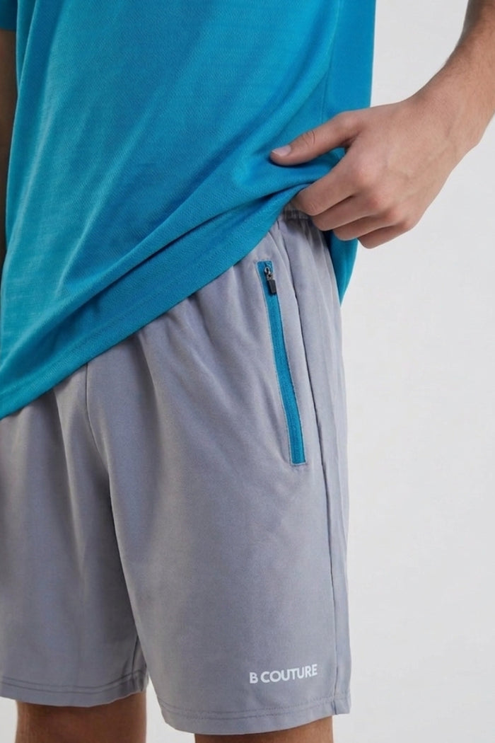 Velocity Boys Training Shorts & T-Shirt Set - Blue/Grey
