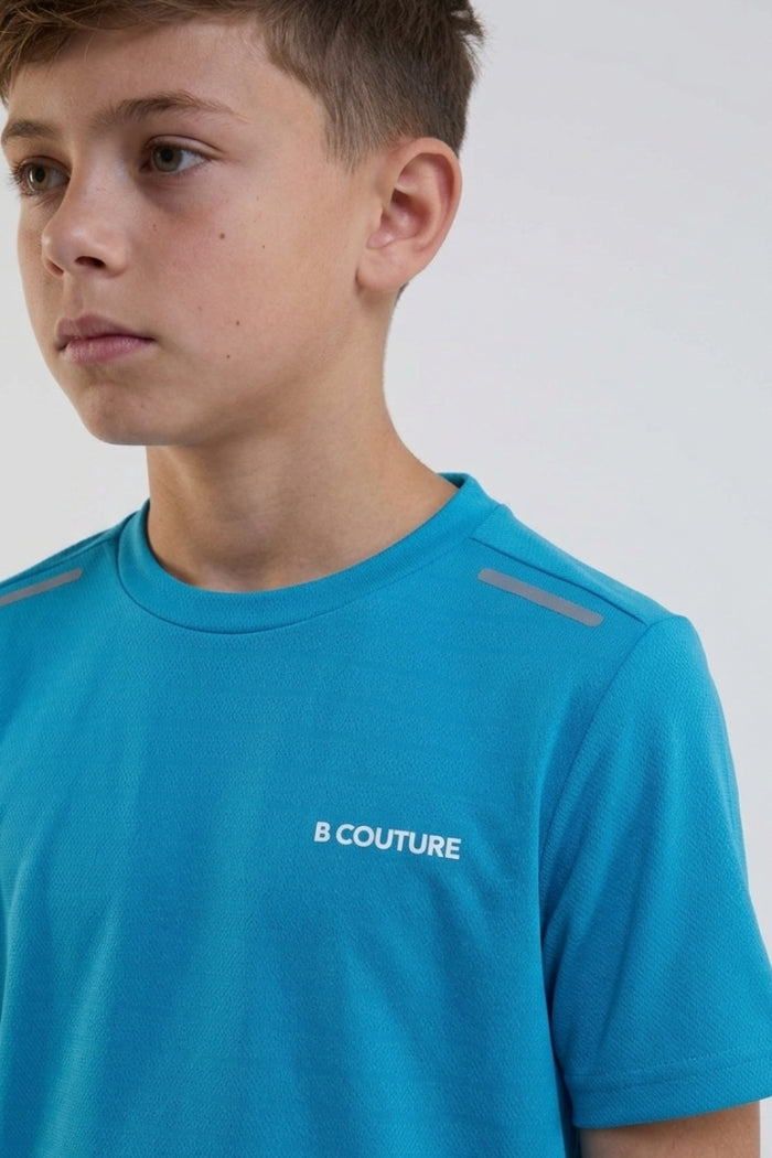 Velocity Boys Training Shorts & T-Shirt Set - Blue/Grey