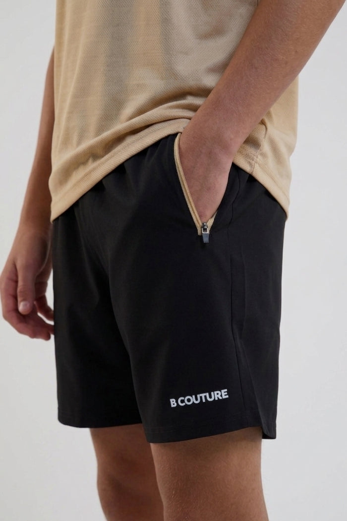 Velocity Boys Training Shorts & T-Shirt Set - Sand/Black