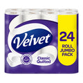 Velvet Classic Quilted Toilet Tissue 24-roll pack, 3-ply