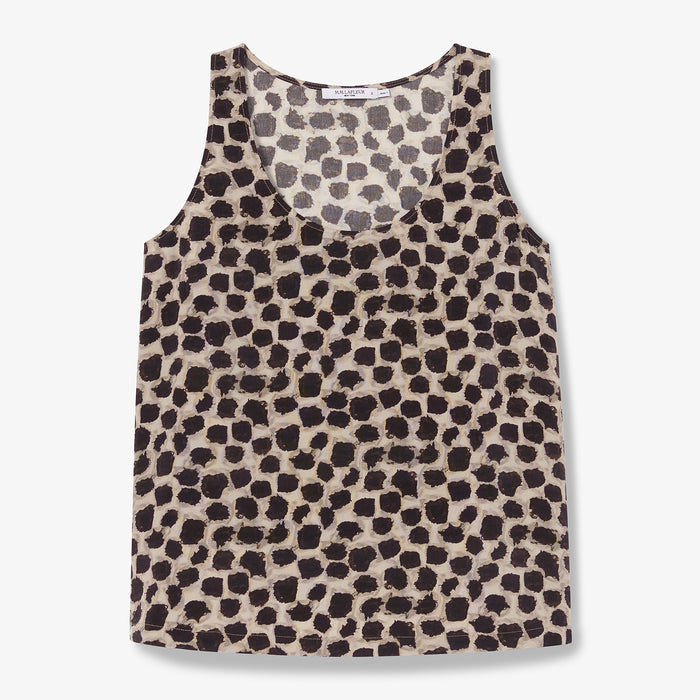 Packshot image of the vicky tank in sahara print