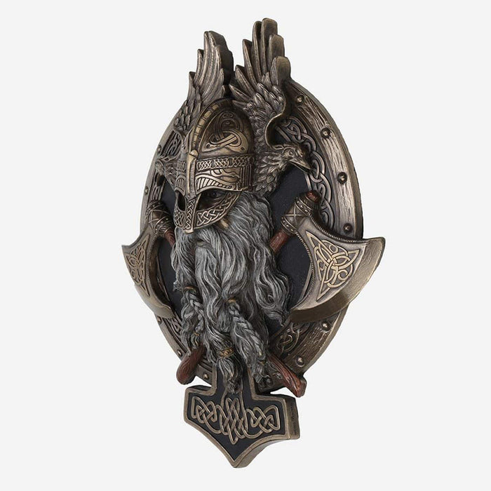 Viking Berserker Twin Axe Valhalla Wall Plaque