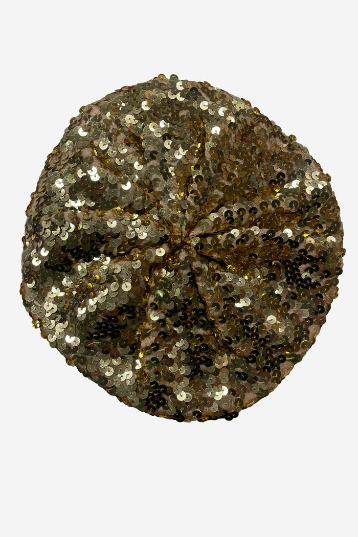 Vintage Gold Sequined Beret image 0