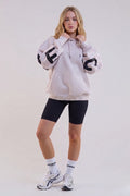 VXN Girls Cycling Shorts, Hoodie & T-Shirt Set - Stone