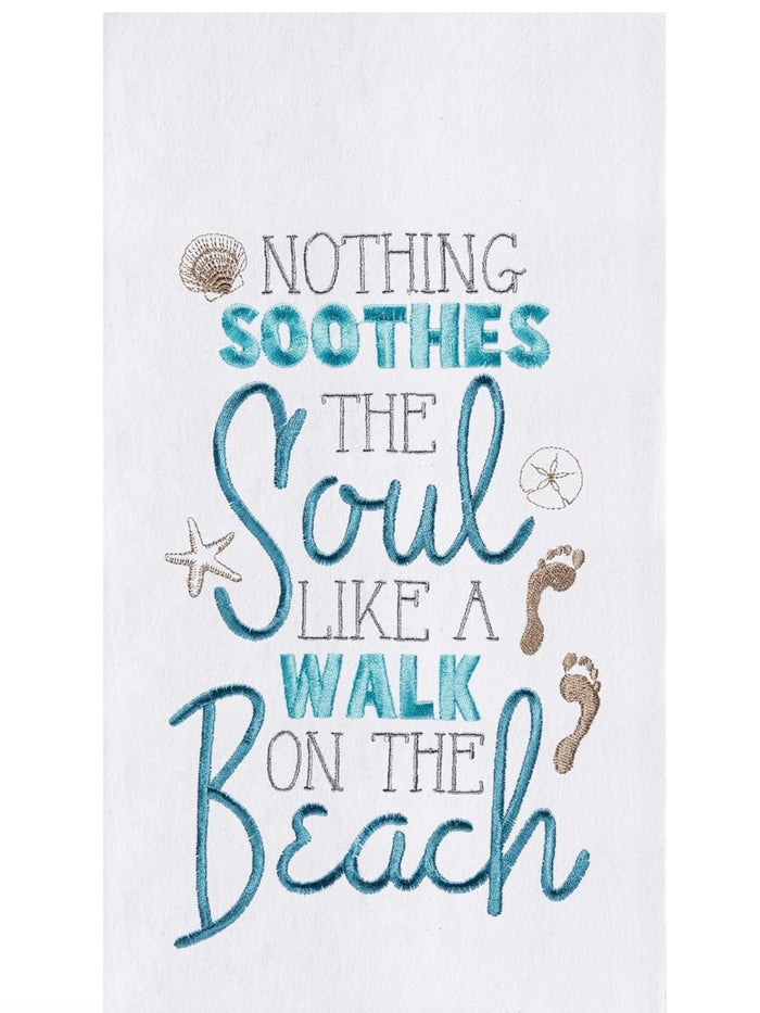 Walk On The Beach Kitchen Towel