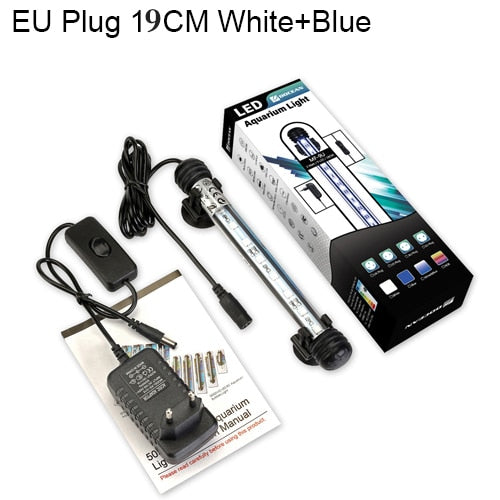 Waterproof LED Aquarium Lights Fish Tank Light Bar Blue/White - foxberryparkproducts