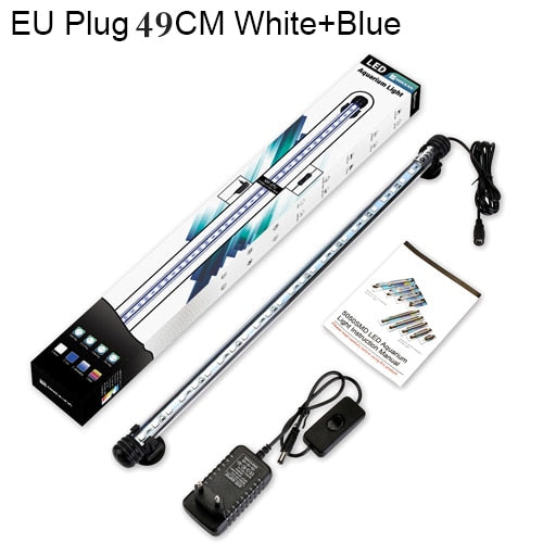 Waterproof LED Aquarium Lights Fish Tank Light Bar Blue/White - foxberryparkproducts