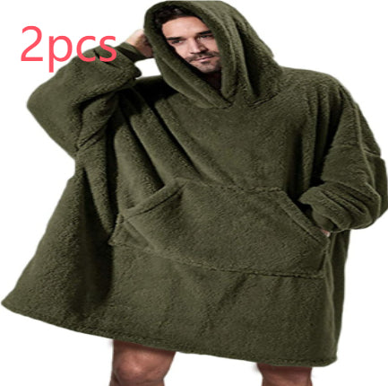 Olive Green 2-Hoodie Set / One Size