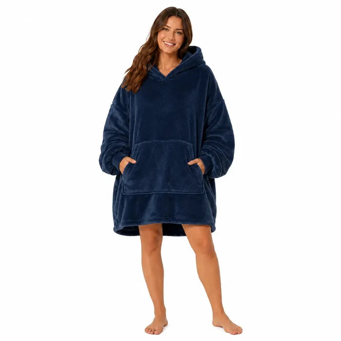 Deep Navy Blue Hoodie / One Size