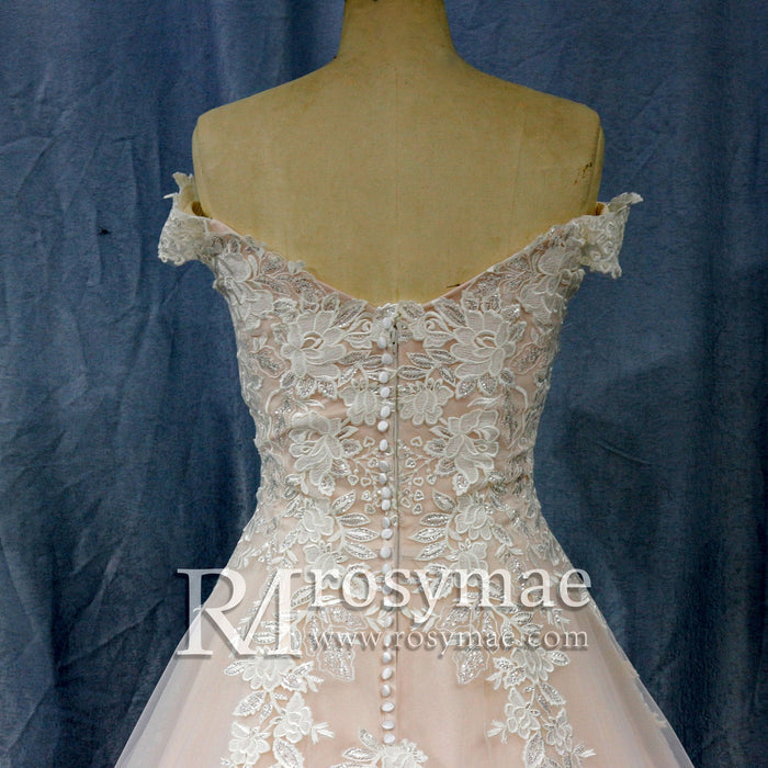 Wedding Dresses for Bride Off Shoulder A-Line Bridal Dress - Rosymae