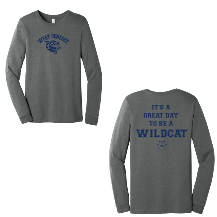 West Genesee Wildcats Arch Logo "Great Day Paw" Long Sleeve T-Shirt