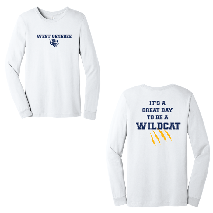 West Genesee Wildcats Claw Mark "Great Day" Long Sleeve T-Shirt
