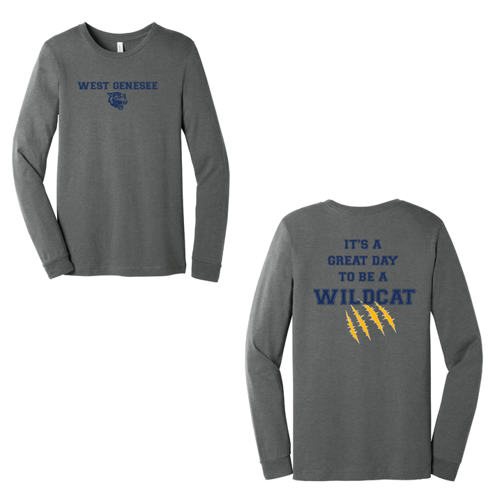 West Genesee Wildcats Claw Mark "Great Day" Long Sleeve T-Shirt