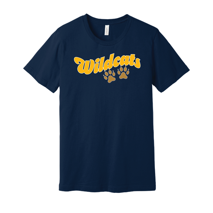 West Genesee Wildcats Paw Prints Script T-Shirt
