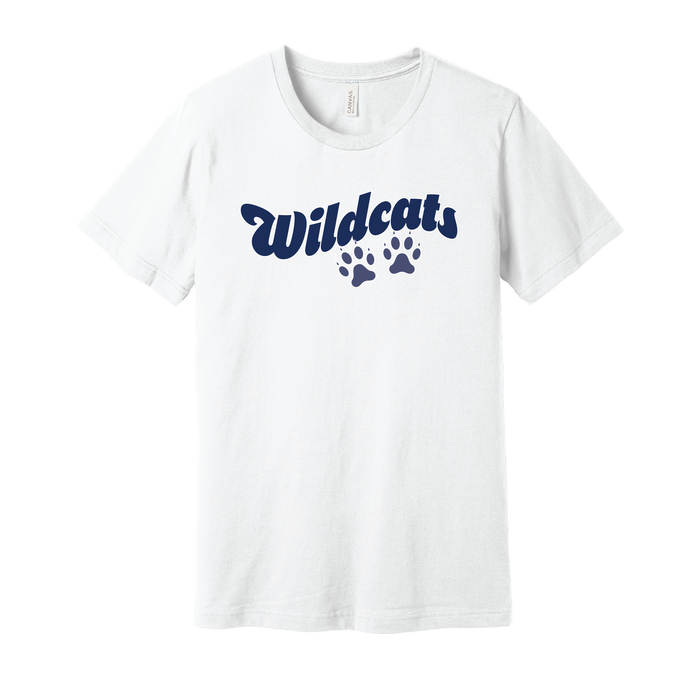 West Genesee Wildcats Paw Prints Script T-Shirt