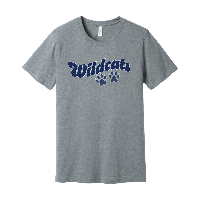 West Genesee Wildcats Paw Prints Script T-Shirt