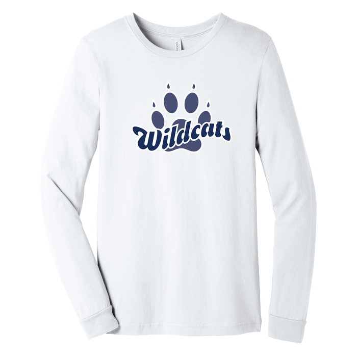 West Genesee Wildcats Script Paw Long Sleeve T-Shirt