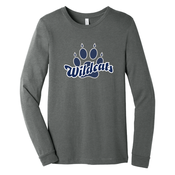 West Genesee Wildcats Script Paw Long Sleeve T-Shirt