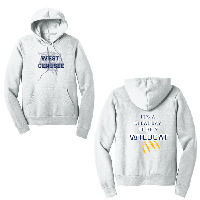 West Genesee Wildcats Shadow Mascot Gold Claw "Great Day" Hoodie