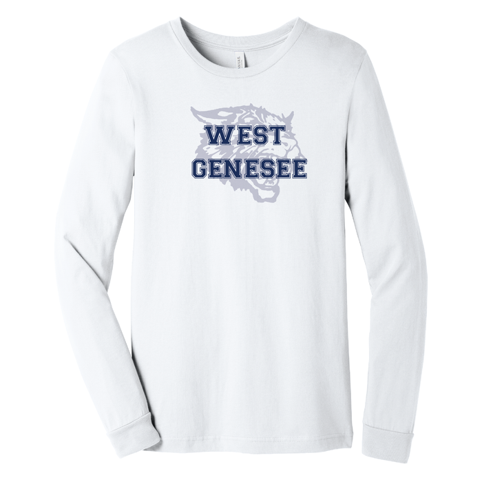 West Genesee Wildcats Shadow Mascot Long Sleeve T-Shirt