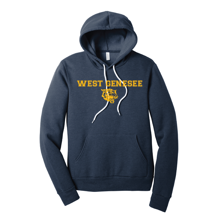 West Genesee Wildcats Text & Mascot Logo Hoodie