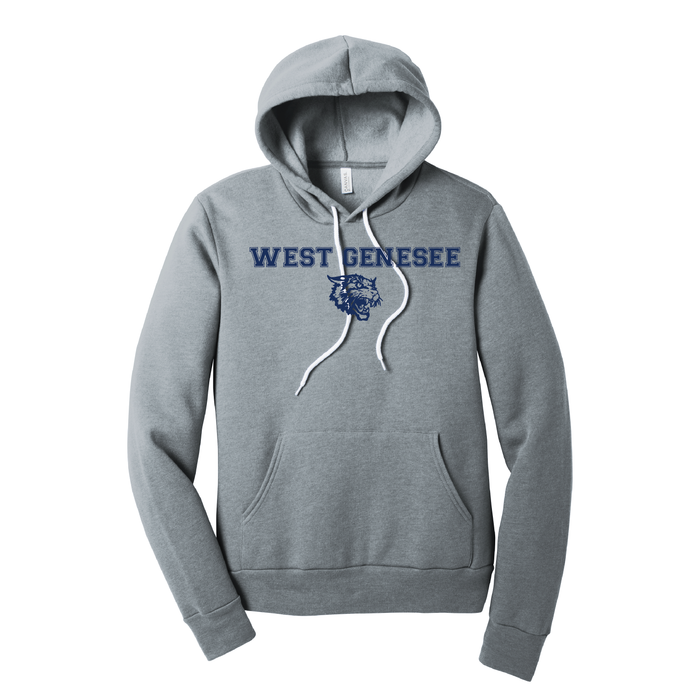 West Genesee Wildcats Text & Mascot Logo Hoodie