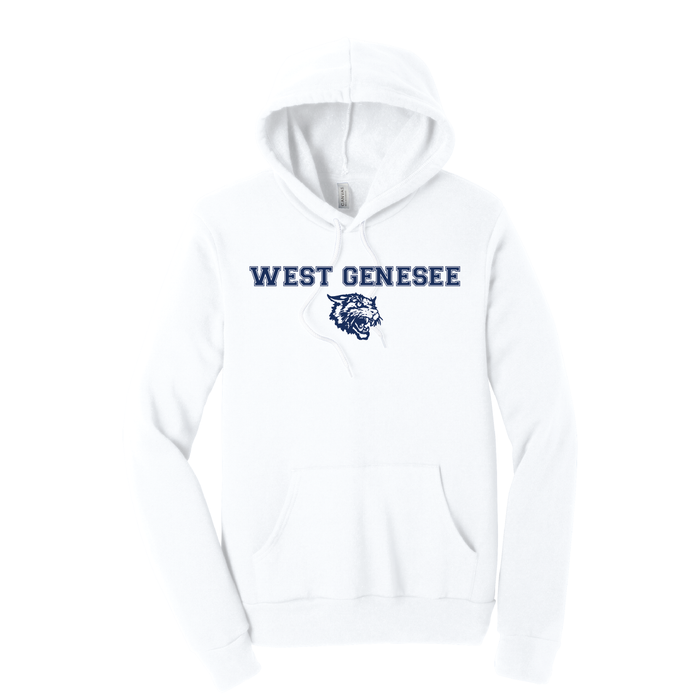 West Genesee Wildcats Text & Mascot Logo Hoodie