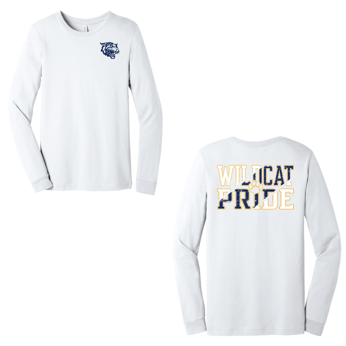 West Genesee Wildcats “Wildcat Pride” Long Sleeve T-Shirt – Paw Print Lettering