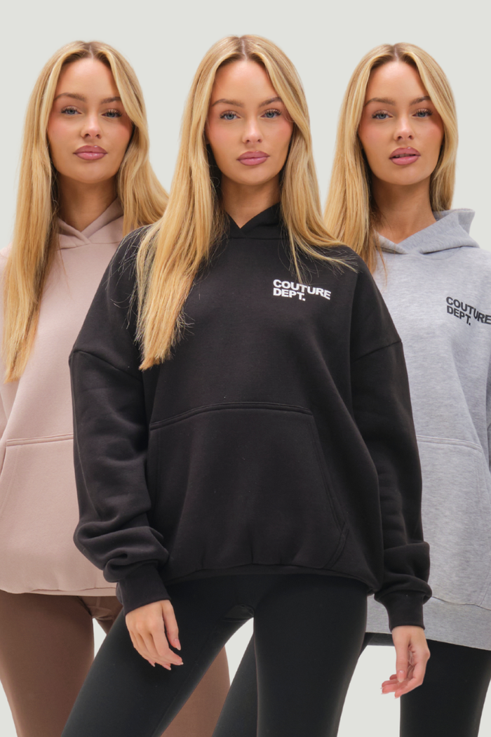 Westend 3-Pack Hoodies - Black/Grey/Stone