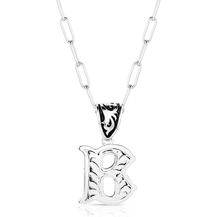 Western Initial B Necklace